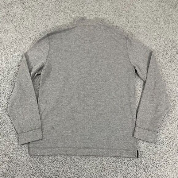 Rodd & Gunn 1/4 Zip Sweater  Men L Gray Long Sleeve Elbow Pads Pullover - Picture 6 of 10
